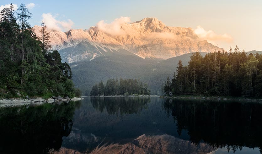 Wandern für Anfänger am Eibsee Wandern für Anfänger am Eibsee